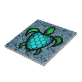 Blue Shell Turtle Tile Tegeltje (Zijkant)