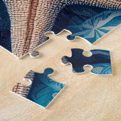 Blue Shells Beach Batik Starfish Sand Dollar Legpuzzel (Zijkant)