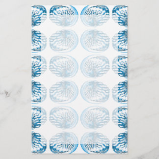 Blue Shells Pattern. Briefpapier