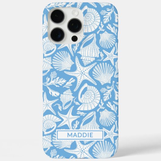 Blue Shells Personalized Case-Mate iPhone Case (Achterkant)