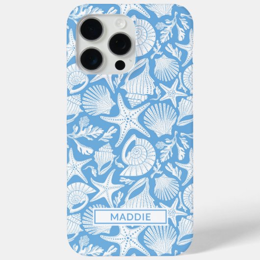 Blue Shells Personalized Case-Mate iPhone Case (Achterkant)