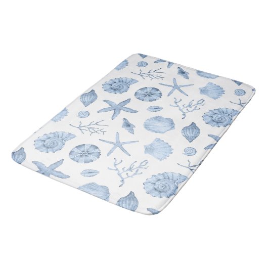 Blue Shells Waterverf Badmat (Gekanteld)
