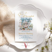 Blue She's off the Market Bridal Shower Invitation