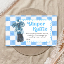 Blue She's Ready to Pop Baby Shower Diaper Raffle