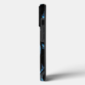 Blue Shimmer Floral 2 Case-Mate iPhone Case (Achterkant / Links)