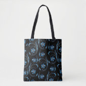Blue Shimmer Floral 2 Draagtas (Voorkant)