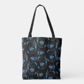Blue Shimmer Floral 2 Draagtas (Achterkant)