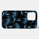 Blue Shimmer Floral Case-Mate iPhone Case (Achterkant (horizontaal))