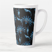 Blue Shimmer Floral Latte Mok (Rechts)