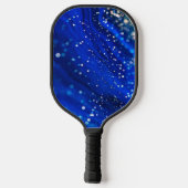 Blue Shimmer Name & Monogram Personalized Pickleball Paddle (Achterkant)