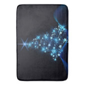 Blue Shine of Stars op de kerstboom Badmat (Voorkant Verticaal)