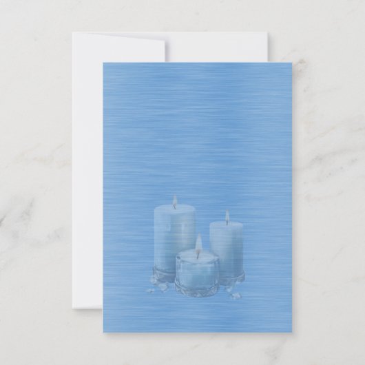 Blue Shiny Elegant Sparkly Frame RSVP Kaartje (Achterkant)