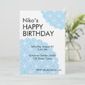 Blue Shippo Editable Invitation Template (Debout devant)