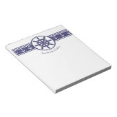 Blue Ships Wheel Personalized Notitieblok (Schuin)