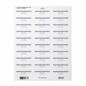 Blue Ships Wheel Return Address Label (Full Sheet)