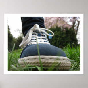 Blue Shoe Macro Poster
