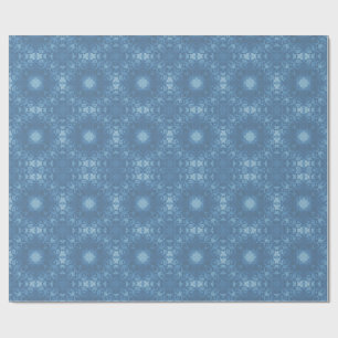 Blue Signature Gothic Pattern Cadeaupapier