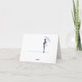Blue Silhouette Baby shower Dank u kaarten (Achterkant)