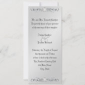 Blue Silk Diamond Damask Wedding Invitation Kaart (Achterkant)