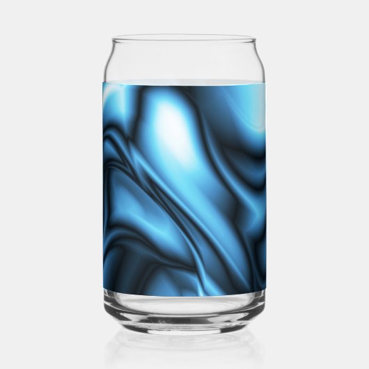 Blue Silk wave Blikvorm Glas (Achterkant)