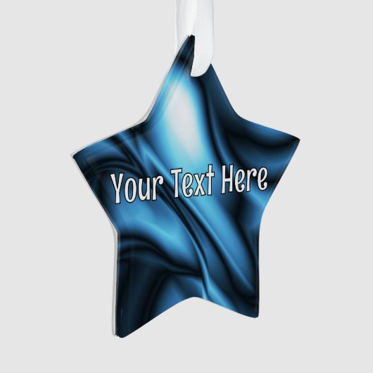 Blue Silk wave Ornament (voorkant)