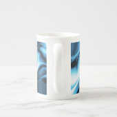 Blue Silk wave Porselein Kop (Achterkant)