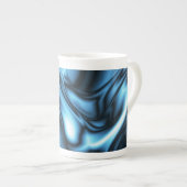 Blue Silk wave Porselein Kop (Voorkant rechts)