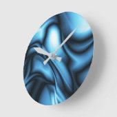 Blue Silk wave Ronde Klok (Hoek)