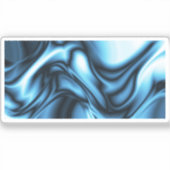 Blue Silk wave Sticker (Voorkant)