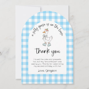 Blue Silly Goose Anniversaire Photo Carte de remer