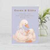 Blue Silly Goose Cards and Gifts Table Sign  Kaart (Staand voorkant)