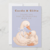 Blue Silly Goose Cards and Gifts Table Sign  Kaart (Achterkant)