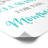 Blue Silver Confetti Advies voor mama om teken te  Poster (Hoek)