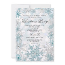 Blue Silver Crystal Snowflake kerstparty 2021