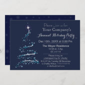 Blue Silver Festive Corporate Festive Invitation d (Devant / Derrière)