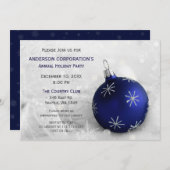Blue Silver Festive Corporate Festive Invitation d (Devant / Derrière)