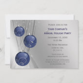 Blue Silver Festive Corporate Festive Invitation d (Devant)
