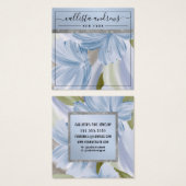 Blue Silver Floral Glitter Earring Display Kaart (Voorkant /achterkant)