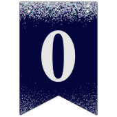 Blue Silver Glitter 2023 Afstudeerder Party Vlaggetjes (Tweede vlag)