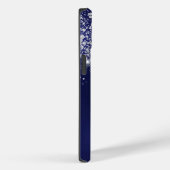 Blue Silver glitter-naamscript Case-Mate iPhone Case (Achterkant / Rechts)