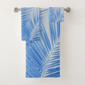Blue Silver Grey Palm Feuilles Dream #1 (En situation)
