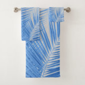 Blue Silver Grey Palm Feuilles Dream #1a (En situation)