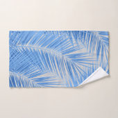 Blue Silver Grey Palm Feuilles Dream #1a (Serviette à main)