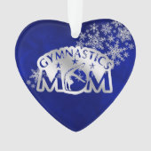 Blue Silver Gymnastics mama Ornament (voorkant)