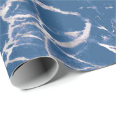 Blue Silver Marble Cadeaupapier (Rol Hoek)
