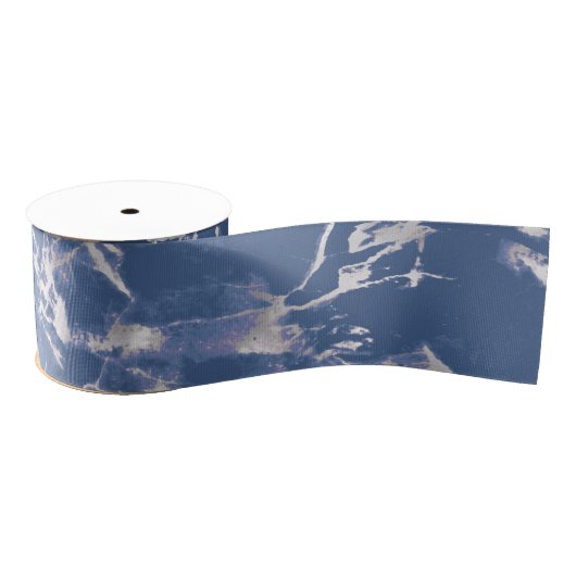 Blue Silver Marble Grosgrain Lint (Spoel)