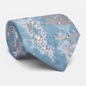 Blue Silver Marble Stropdas (Opgerold)