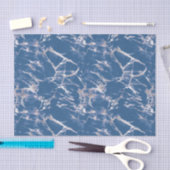 Blue Silver Marble Tissuepapier (Craft)