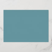 Blue Silver PhD-Afstuderen Folie Uitnodiging (Achterkant)
