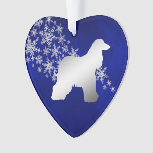 Blue Silver Snowflake Afghan Hound (devant)
